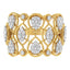 Bague de fiançailles en diamant Art Déco en or jaune 14K - Taille 7