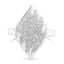 Bague cocktail en diamant en argent sterling .925 à motifs en escalier - Taille 6