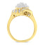 Anillo de cóctel de diamantes de oro amarillo de 10 quilates - Talla 8
