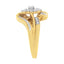 10K Yellow Gold 1/2 cttw Diamond Cluster Cocktail Ring - Size 7