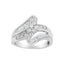 Bague en diamant en cluster en or blanc 10K - Taille 6
