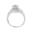 Bague en diamant en cluster en or blanc 10K - Taille 6