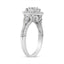 Anillo de cóctel de diamante redondo de .925 plata esterlina 1/3 Cttw - Talla 7