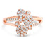 Anillo Bypass de Diamante Baño de Oro Rosa de 14K en Plata Esterlina - Talla 7