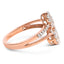 Anillo Bypass de Diamante Baño de Oro Rosa de 14K en Plata Esterlina - Talla 7