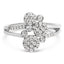 Anillo Bypass de Diamante Baño de Oro Rosa de 14K en Plata Esterlina - Talla 7
