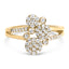 Anillo Bypass de Diamante Baño de Oro Rosa de 14K en Plata Esterlina - Talla 7