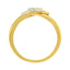 14K Yellow Gold Plated Sterling Silver Interlocking Loop Diamond Ring - Size 7
