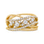 10K Yellow Gold 1/2 Cttw Round-Cut Diamond Split Shank Ring - Size 7
