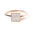 Bague de fiançailles en diamant taille princesse en or rose 10K - Taille 5