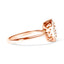 10K Rose Gold 3/8 Cttw Round-Cut Diamond Pear Promise Ring - Size 7