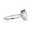 Anillo de Promesa en Forma de Pera con Diamantes en Racimo de Oro Blanco de 10K - Talla 7