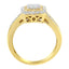 Anillo de cóctel de diamantes de oro amarillo de 10KT - 5/8 cttw