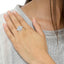 .925 Sterling Silver Round and Baguette Diamond Cathedral Ring - Size 7