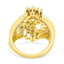 10K Yellow Gold 1.5 Cttw Diamond Cluster Cocktail Ring - Size 7