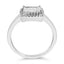 .925 Sterling Silver Princess Cut Diamond Promise Ring - Size 7