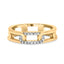 Bague en or jaune 10K avec accent en diamant - Taille 7