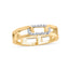 Bague en or jaune 10K avec accent en diamant - Taille 7