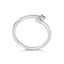 .925 Sterling Silver Diamond Double Arrowhead Open Ring - Size 6