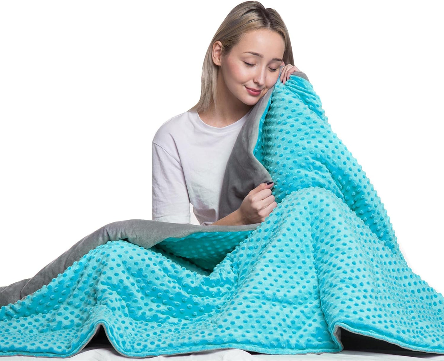 Cozy 10 Lbs Weighted Blanket for Kids - 48'' x 72'' with Removable Cover - Korvel