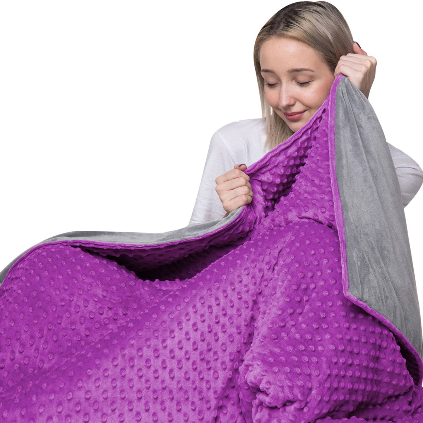 Cozy 10 Lbs Weighted Blanket for Kids - 48'' x 72'' with Removable Cover - Korvel