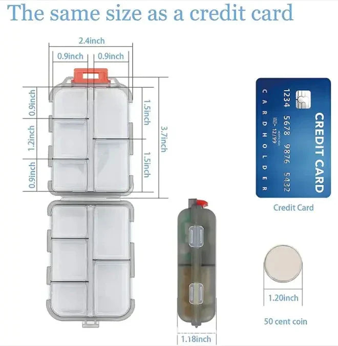 10 Grids Pill Organize Storage - Korvel