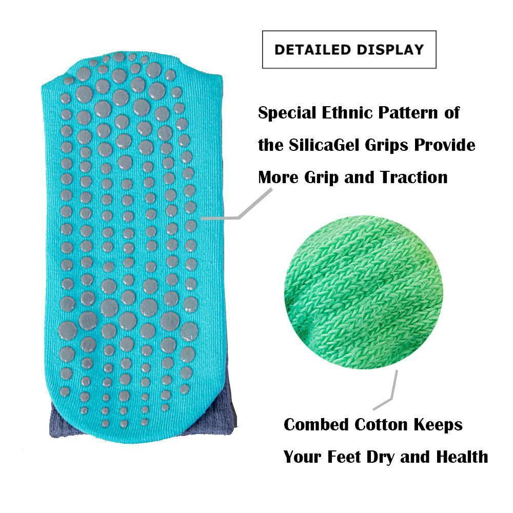 SoleBalance Yoga Socks - 10 Pairs Non-Slip Grip for Stability