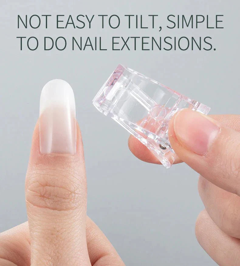 10 PCS Nail Tips Clip for Quick Poly Builder Gel Extensions