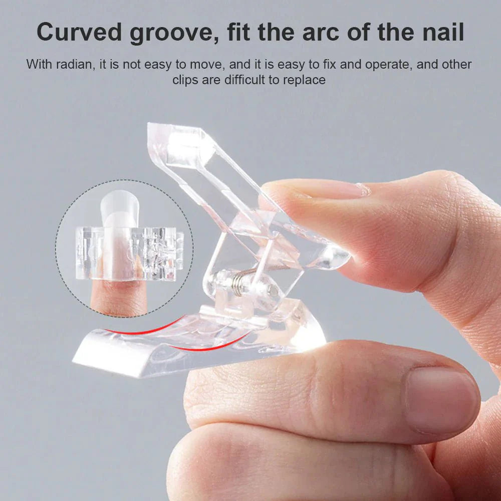 10 PCS Nail Tips Clip for Quick Poly Builder Gel Extensions