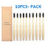 Eco-Friendly Bamboo Toothbrush Set - 10 Pack