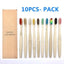 Eco-Friendly Bamboo Toothbrush Set - 10 Pack