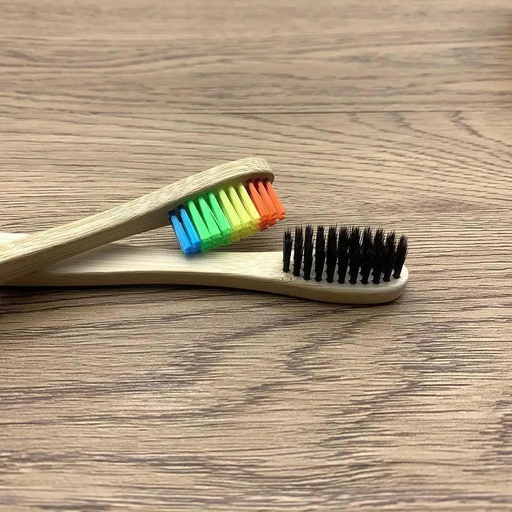 Eco-Friendly Bamboo Toothbrush Set - 10 Pack