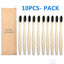 Eco-Friendly Bamboo Toothbrush Set - 10 Pack