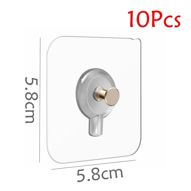 10 Pcs Non-Marking Strong Adhesive Wall Hooks