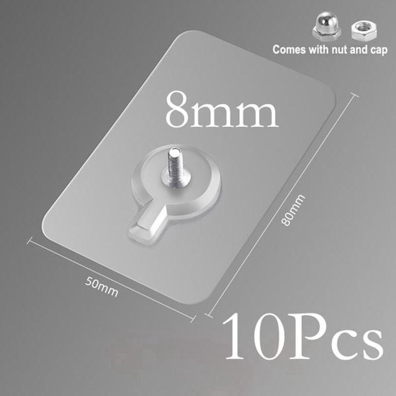 10 Pcs Non-Marking Strong Adhesive Wall Hooks