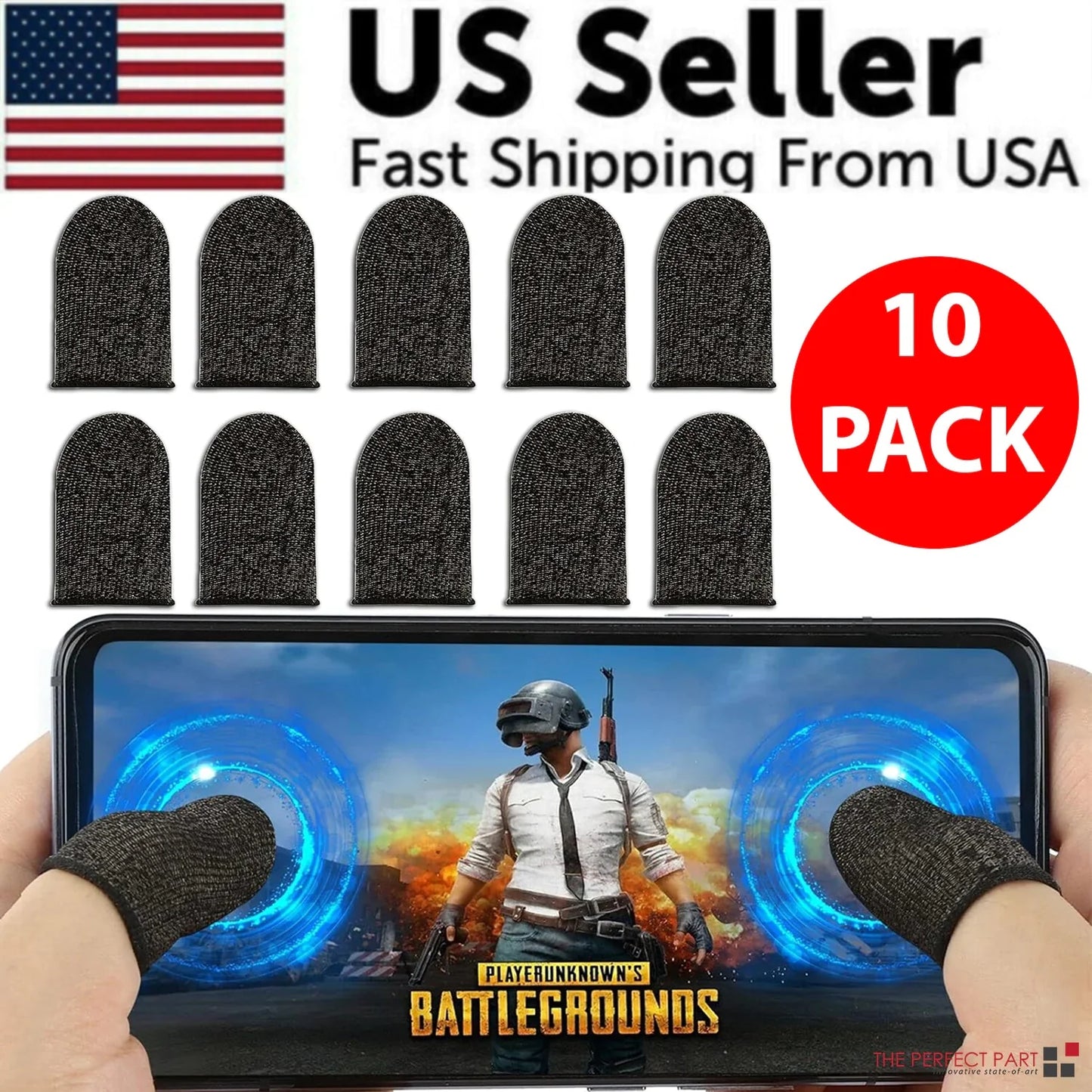 10 Pcs Premium Gaming Finger Sleeves for Mobile Controllers
