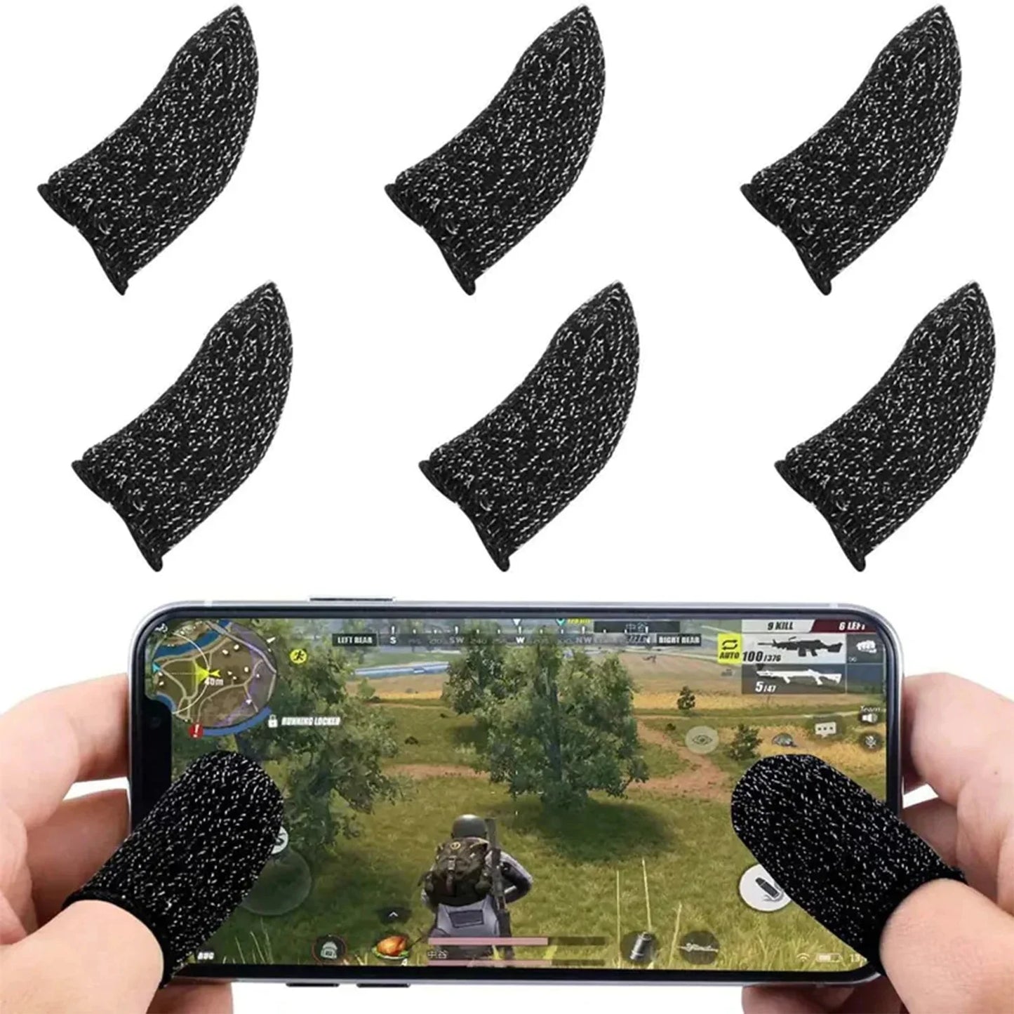 10 Pcs Premium Gaming Finger Sleeves for Mobile Controllers