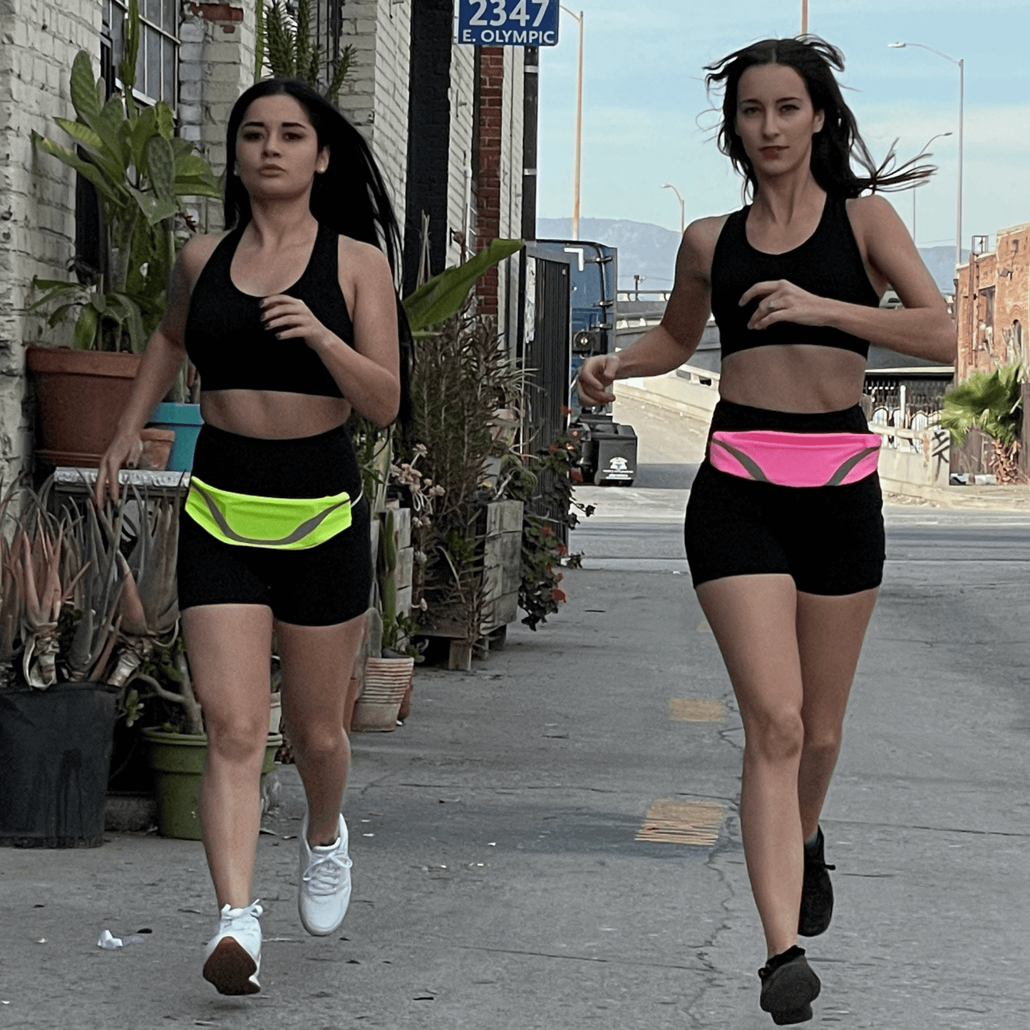 Water-Resistant Sport Waist Pack with Reflective Strip
