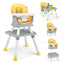 Chaise haute convertible 6-en-1 pour bébé - Jaune