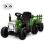Tractor Eléctrico de 12V con Cargador para Niños de 3 Años en Adelante - Verde Oscuro