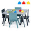5-Piece Kids Wooden Activity Play Furniture Set - Blue