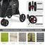 Carrito para Mascotas Doble 4 en 1 con Transportín Desmontable - Negro