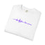 Camiseta Unisex Minimalista de Concienciación sobre la Epilepsia con Onda EEG - Diseño Púrpura