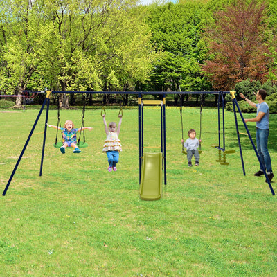 Balancoire extérieure 7-en-1 en forme de A pour enfants