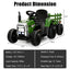 Tractor Eléctrico de 12V con Cargador para Niños de 3 Años en Adelante - Verde Oscuro