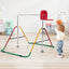 Kids Folding Horizontal Bar with Adjustable Heights - Multicolor