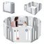 14 Panels Kids Safety Activity Play Center with Drawing Board - Gray