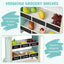 Kids Wooden Ice Cream Cart with Chalkboard and Storage - Red