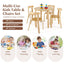 5-Piece Kids Wooden Activity Table and Chair Set - Natural