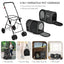 Carrito para Mascotas Doble 4 en 1 con Transportín Desmontable - Negro